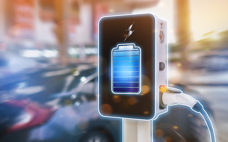 Display einer Ladestation für Elektroautos