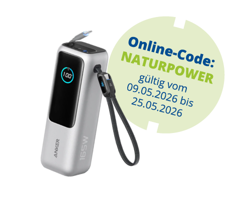 Online-Code mit Bilder der Anker-Powerbank für Gewinnspielaktion